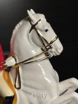 Wien Austria Porcelain Spanische Hofreitschule Spanish Horse And Rider Figurine