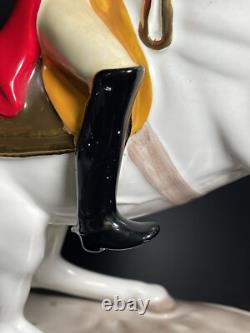 Wien Austria Porcelain Spanische Hofreitschule Spanish Horse And Rider Figurine